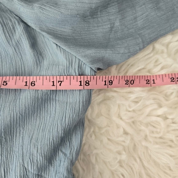 Ott Blue Front Tie Ruffle Sleeve Maternity Midi Dress. Size XL. New without tags - Picture 7 of 10